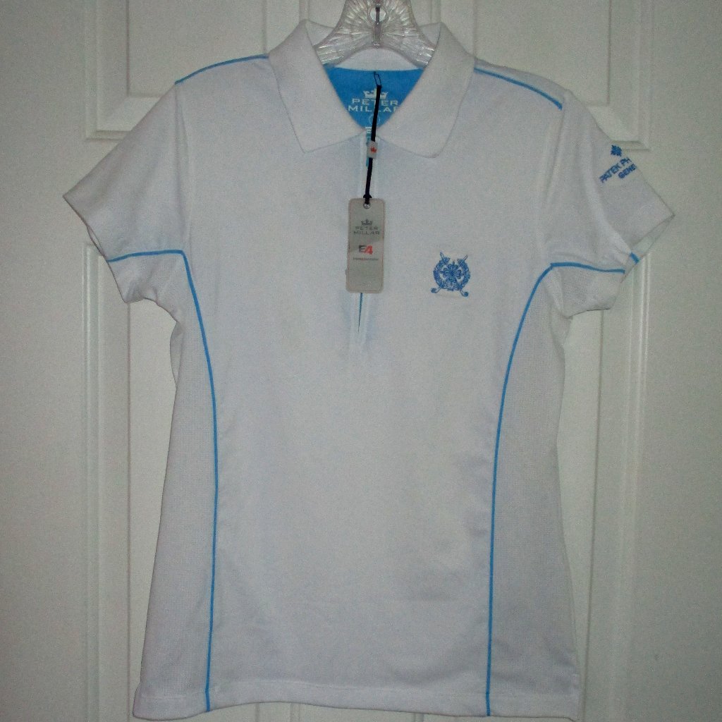 Peter Millar Womens SS Patek Philippe Geneve White 12 Zip Golf Top Nwt  S